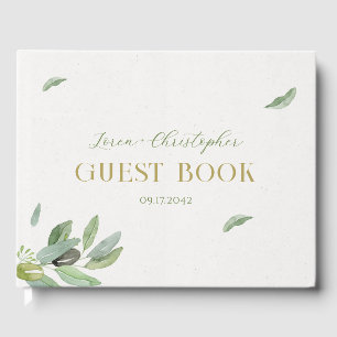 Livre D'or Branche de feuilles d'olive de Toscane moderne