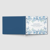 Livre D'or Branches de saule bleu, Mariage d'aquarelle (Complet)