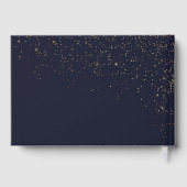 Livre D'or Bright Gold Navy Blue Floral Mariage (Verso)