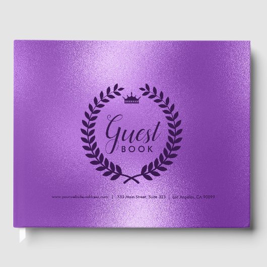 Livre D'or Brillant Dos pourpre & Laine pourpre Wreath (Recto)
