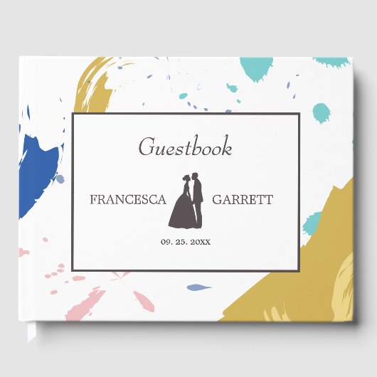 Livre D'or Brosse colorée - Contour & Illustration (Recto)