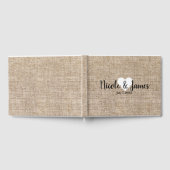 Livre D'or Brown Burlap Mariage campagnard rustique minimal (Complet)