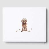 Livre D'or Brown Cavapoo chiot Mariage Calligraphie (Verso)
