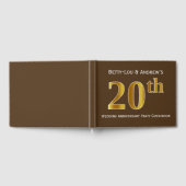 Livre D'or Brown, Faux Gold 20e fête Mariage (Complet)