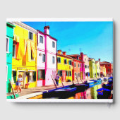 Livre D'or Burano, peinture d'aquarelle de Venise (Verso)