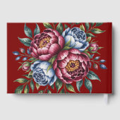 Livre D'or Burgundy Peony et Blue Rose Mariage (Verso)
