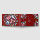 Livre D'or Burgundy Peony et Blue Rose Mariage (Complet)