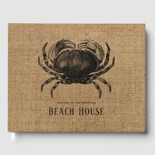 Livre D'or Burlap Crab Beach House (Recto)