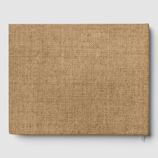 Livre D'or Burlap Sand Dollar Shell Beach House (Verso)