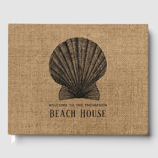 Livre D'or Burlap Shell Beach House (Recto)
