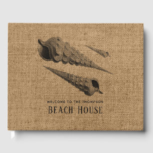 Livre D'or Burlap Shells Family Beach House