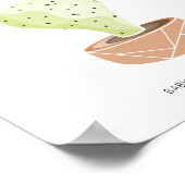 Livre d'or Cactus, Baby shower Succulent (Coin)