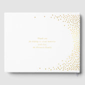 Livre D'or CADEAU DE SOUVENIR DE MARIAGE confetti doré mini é (Verso)