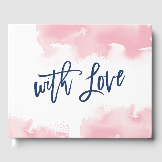 Livre D'or Cadeau spécial aquarelle rose mignonne lettrage ma (Recto)