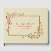 Livre D'or Cadre Brown en cuir beige Faux (Recto)