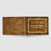 Livre D'or Cadre de corde sur cuir marron (Complet)