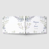 Livre D'or Cadre de fleur sauvage bleu aquarelle (Complet)