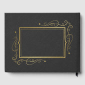 Livre D'or Cadre en or noir Faux Linen (Verso)