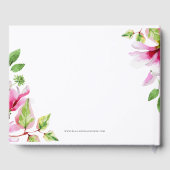 Livre D'or Cadre floral magnolia rose (Verso)