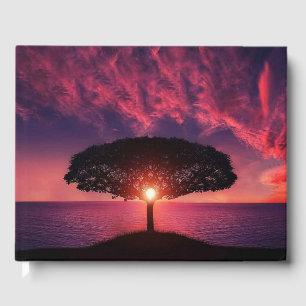 Livre D'or Cadre glorieux Sun Funeral Guest Book