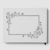 Livre D'or Cadre noir en cuir blanc Faux (Verso)