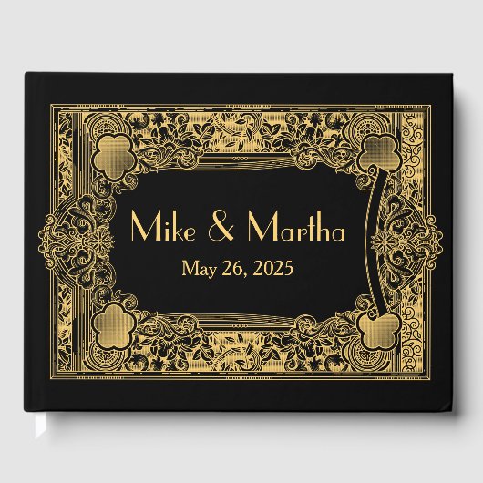 Livre d'or cadre ornemental élégant (Recto)