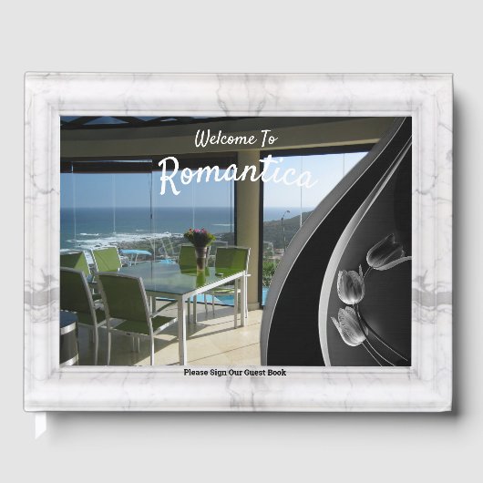 Livre D'or Cadre photo Marbre blanc (Recto)