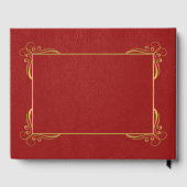 Livre D'or Cadre rouge en cuir or (Verso)