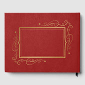 Livre D'or Cadre rouge en cuir or (Verso)