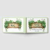 Livre D'or Cadre, verdure et rayures St. Patrick mariage (Complet)