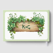 Livre D'or Cadre, verdure et rayures St. Patrick mariage (Verso)