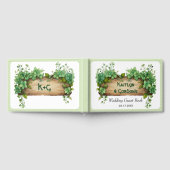 Livre D'or Cadre, verdure et rayures St. Patrick mariage (Complet)