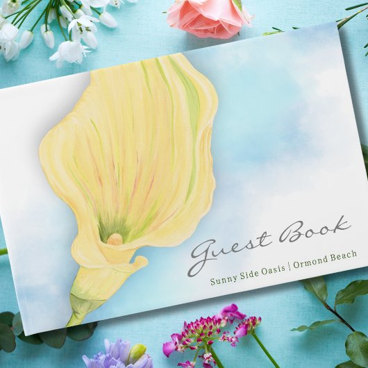 Livre D'or Calla jaune Lily Blue Sky location vacances