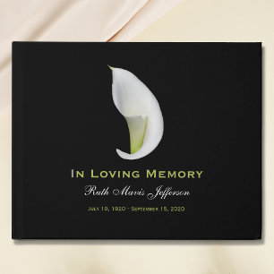 Livre D'or Calla Lily Memorial ou Funeral Guest Book