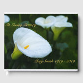 Livre D'or Calla Lily Raindrop (Recto)