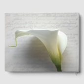 Livre D'or Calla lily sur l'ancienne main script (Verso)