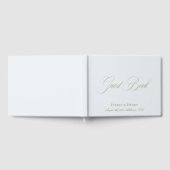 Livre D'or Calligraphie Bleu clair et Mariage vert Sage (Complet)