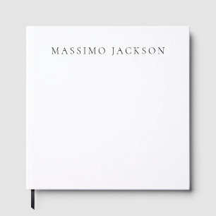 Livre D'or Calligraphie chic simple noir et blanc de son prop