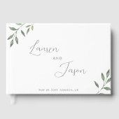 Livre D'or Calligraphie délicate et Mariage de feuillage (Recto)