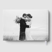 Livre D'or Calligraphie délicate Mariage noir et blanc (Verso)