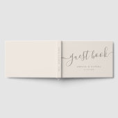 Livre D'or Calligraphie élégante mariage beige marron clair (Complet)