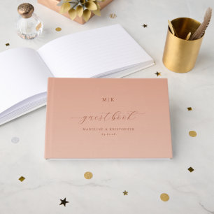 Livre D'or Calligraphie élégante sur pêche