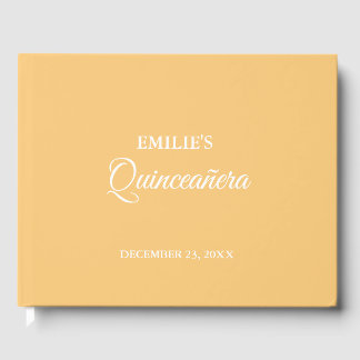 Livre D'or Calligraphie minimaliste moderne Quinceanera
