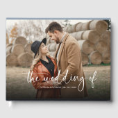 Livre D'or Calligraphie moderne Couple Photo Mariage (Recto)