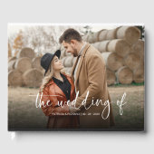 Livre D'or Calligraphie moderne Couple Photo Mariage (Recto)