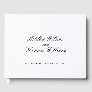 Livre D'or Calligraphie moderne Mariage noir blanc