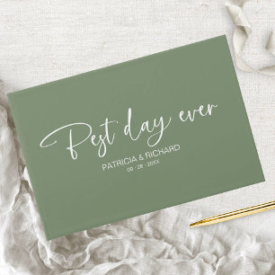 Livre D'or Calligraphie Moderne Meilleur Jour Mariage