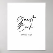 Livre d'or Calligraphie Moderne Panneau Élégant (Devant)