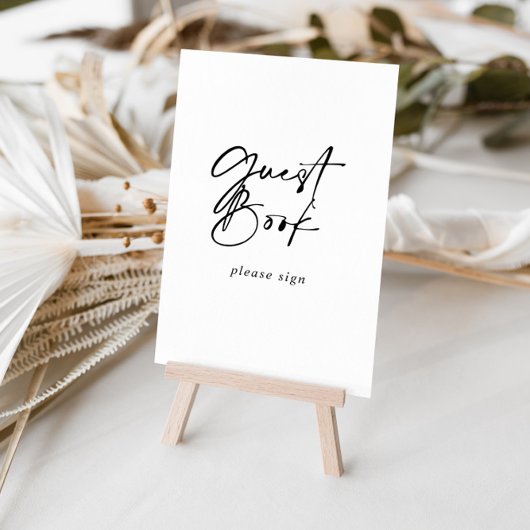 Livre d'or Calligraphie Moderne Panneau Élégant