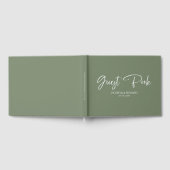Livre D'or Calligraphie moderne Sage Mariage vert (Complet)